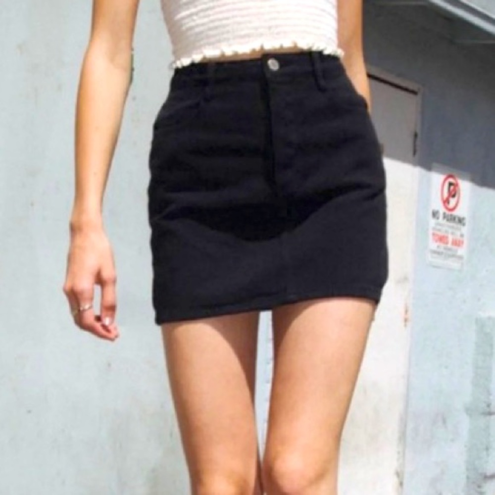 Brandy Melville Black Denim Margret Skirt